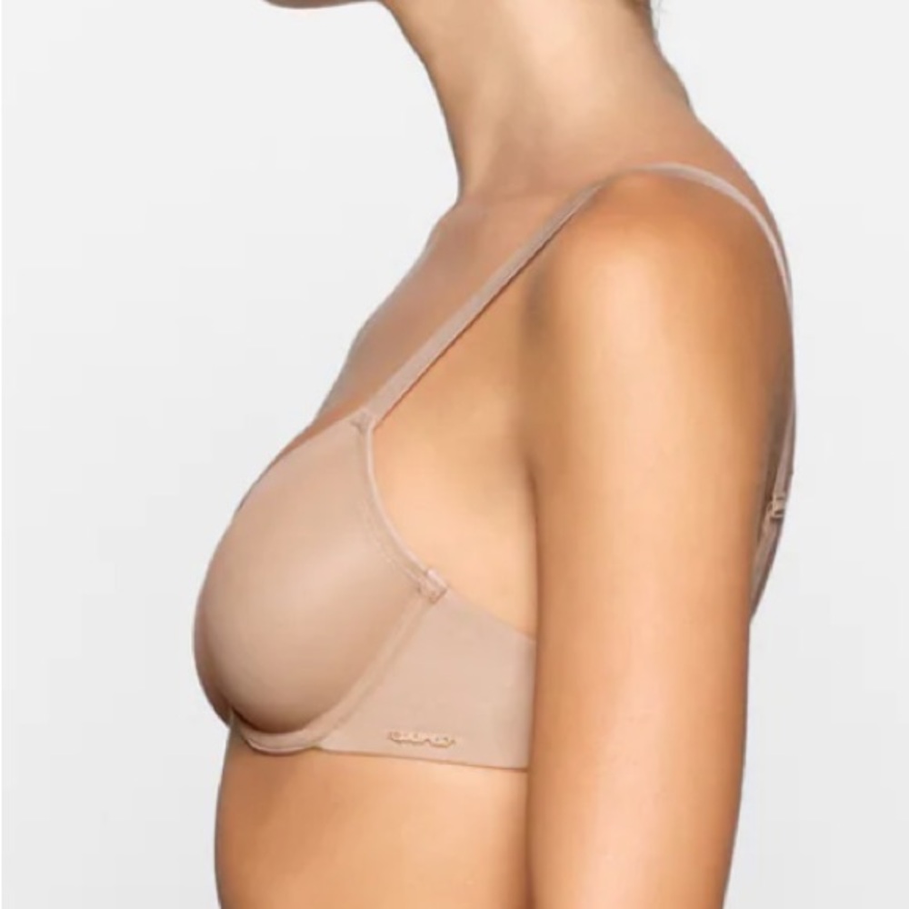 NWT no show molded unlined Demi bra skims 38DD clay - Picture 4 of 8